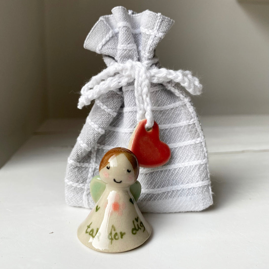 En MINI hjerteengel i pose - 19