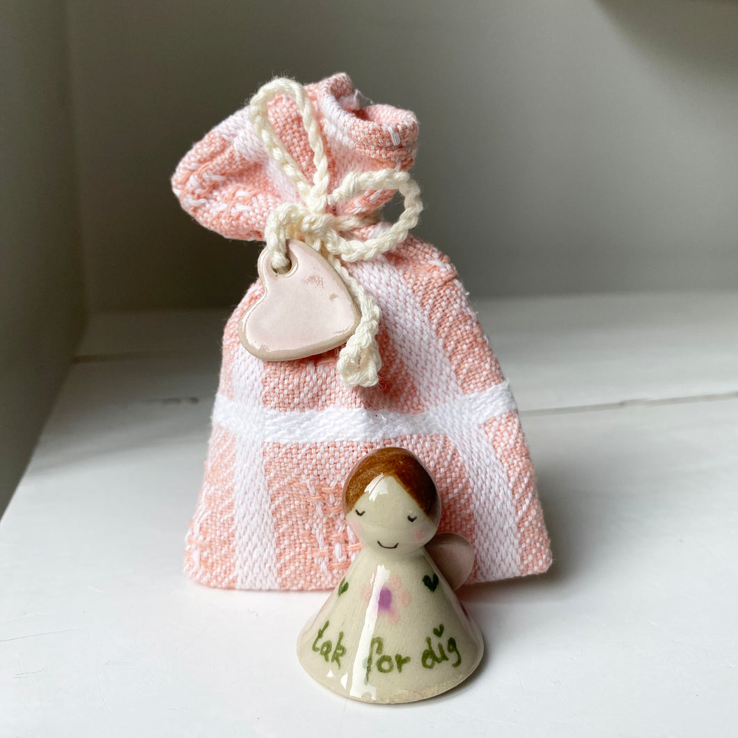 En MINI hjerteengel i pose - 25